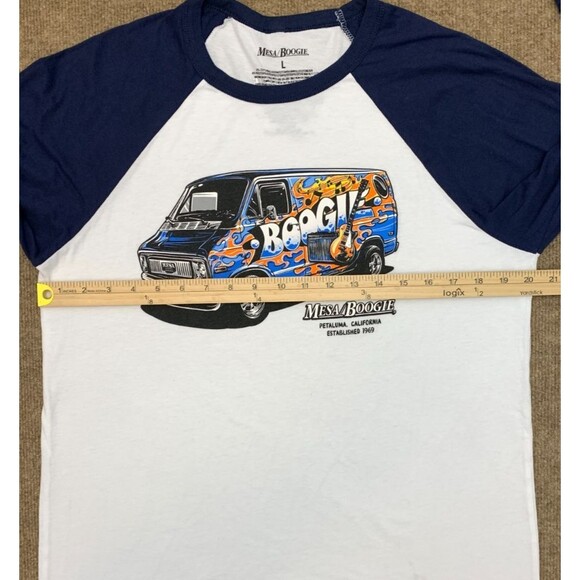 Mesa Boogie Shirt Mens L Retro 70s Van Graphic 3/4 Raglan Sleeve Baseball Tee - Picture 5 of 8